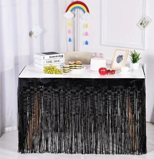 resimler/genel/Siyah Püsküllü Masa Eteği 70*300 cm