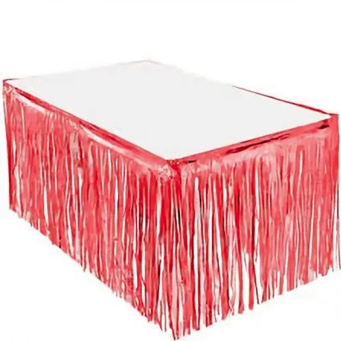 resimler/genel/Kırmızı Püsküllü Masa Eteği 70*300 cm