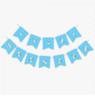 İyi Ki Doğdun Mavi Gümüş Banner