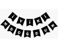 İyi Ki Doğdun Siyah Gümüş Banner