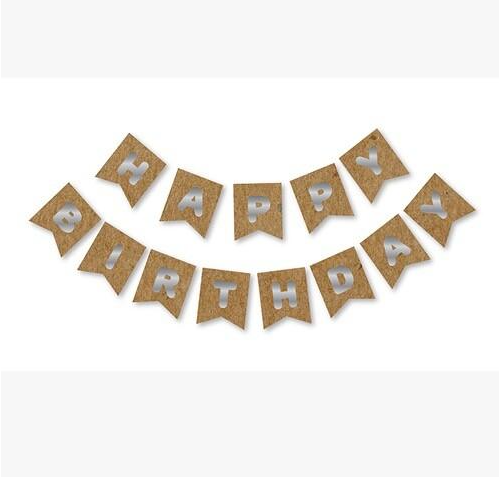 resimler/genel/Kraft Zemin Happy Birthday Gümüş Banner