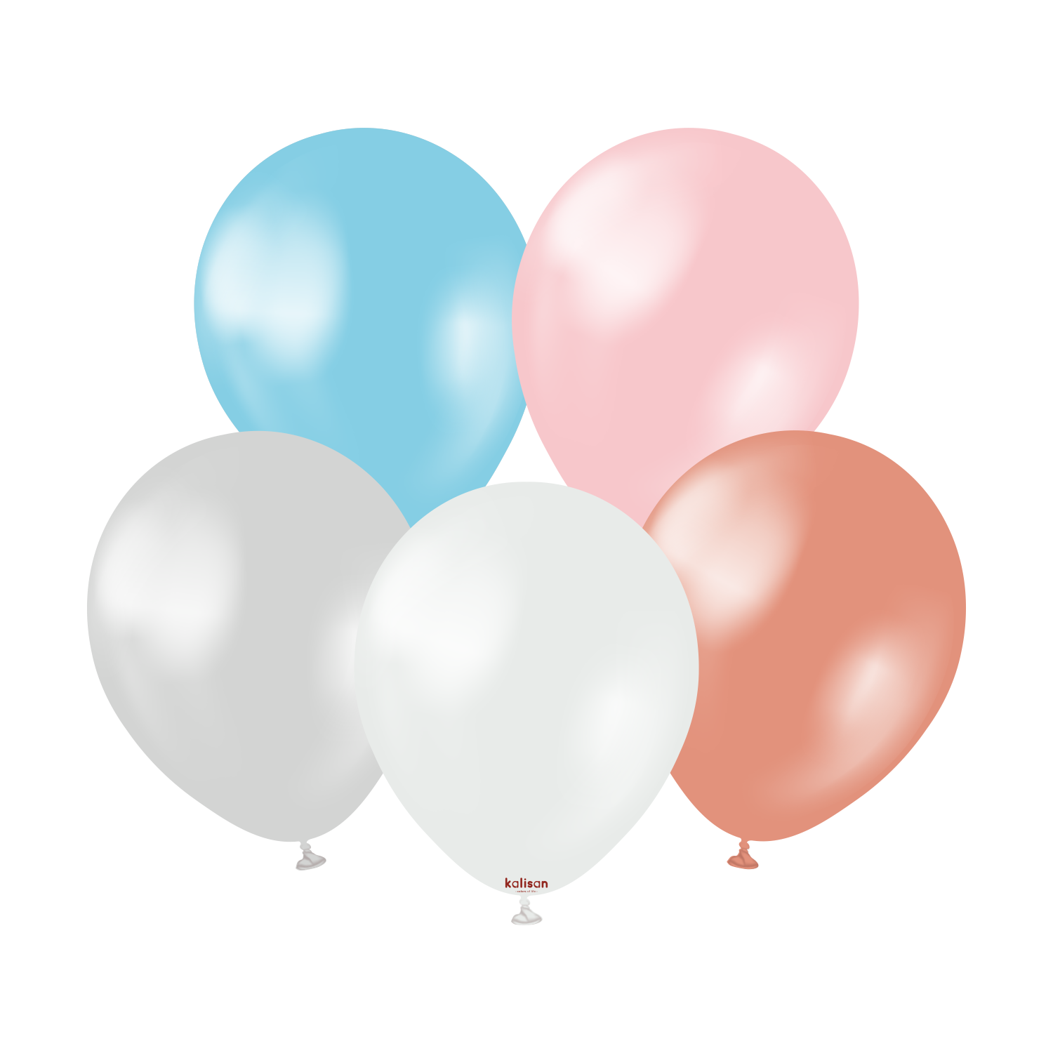 12'' Metalik Parlak Karışık (Assorted) 50'Li Balon