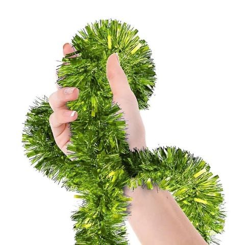 2 Mt Metalize Fıstık Yeşili Sim Süs 6,5cm