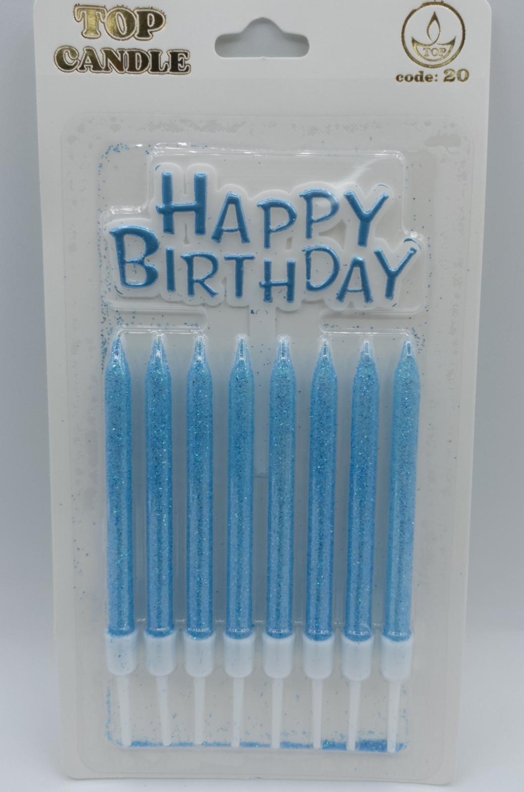 Mavi Simli Doğum Günü Mumu 12 li Kod: 20