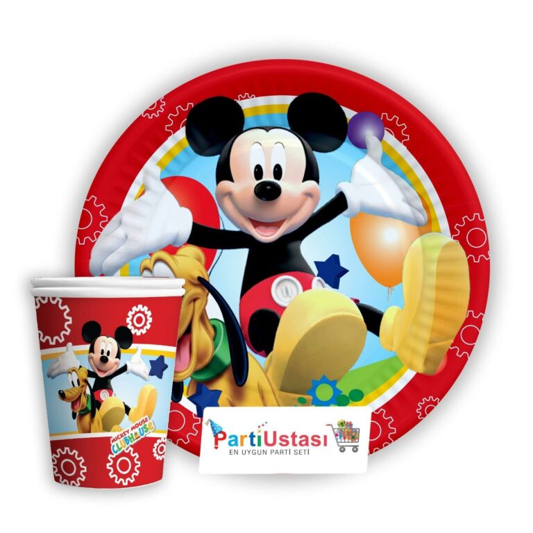 Mickey Karton Tabak Bardak (8 adet)
