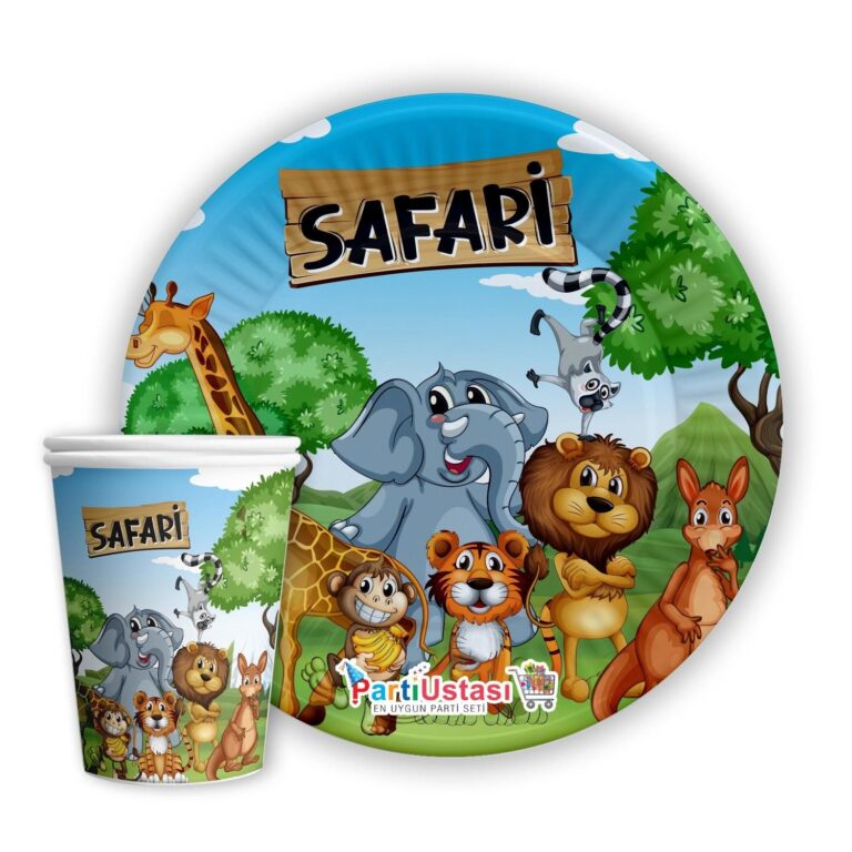 Safari Karton Tabak Bardak (8 adet)